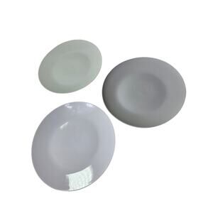 Set of 3 DENMARK Tools For Cooks All White Porcelain Large 10.5" Dinner Plates